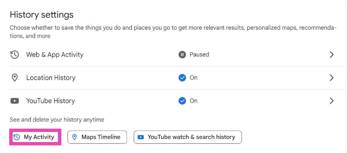 Step 5: Select My Activity.