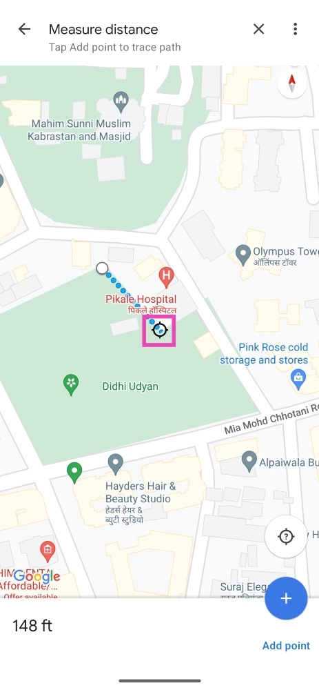 Step 4: Now, drag the map to your destination.