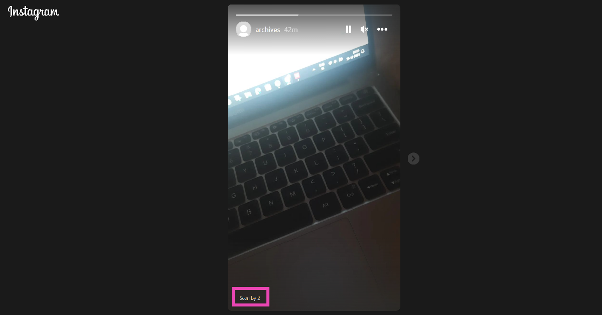 Step 4: Click on the view counter at the bottom left corner of the screen.