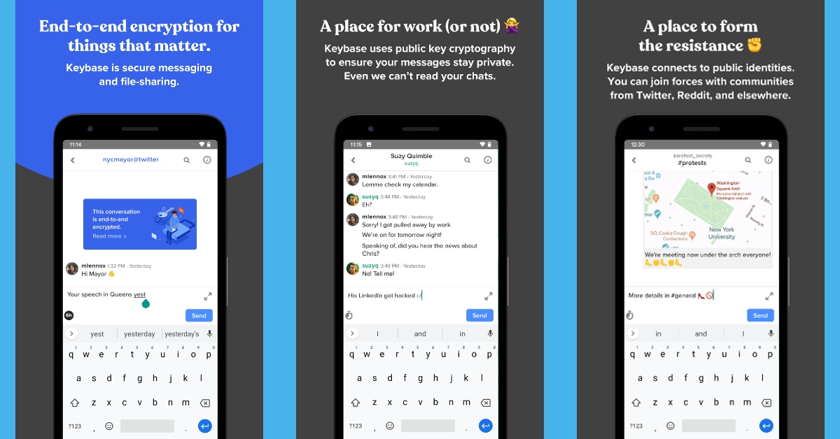 Keybase Top 13 messaging apps that work without a phone number