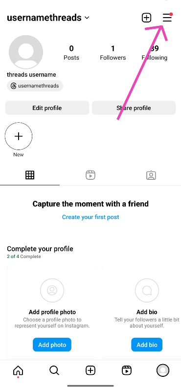 Step 3: Tap the hamburger menu at the top right corner of the screen.