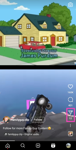 Step 2: Hit the Share icon at the bottom right section of the screen.