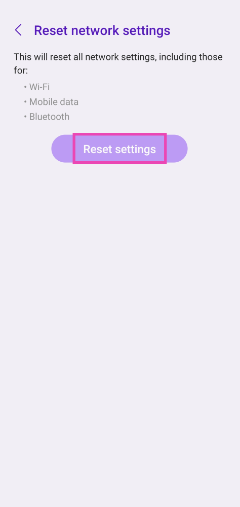 Step 4: Select Reset Settings.