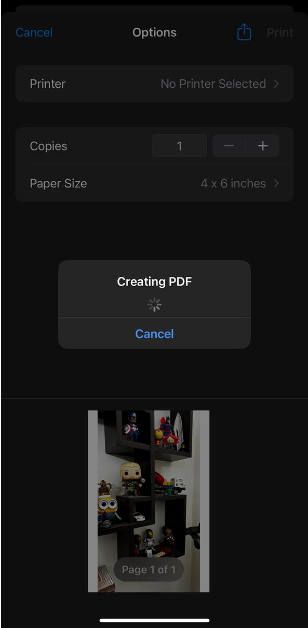 Step 5: Select Save to Files from the pop-up menu.