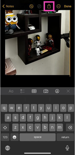 Step 5: Tap the share icon at the top of the screen. Top 4 ways to convert a photo to PDF on iPhone