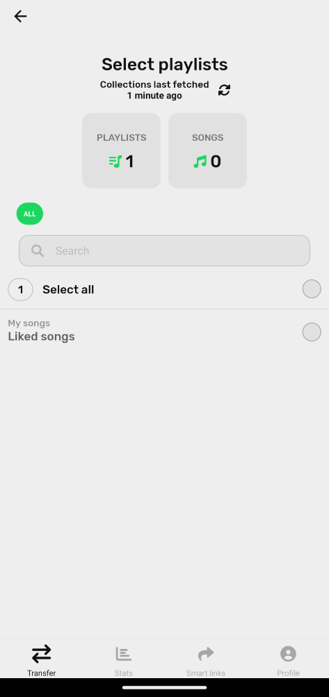 Step 5: Select the playlists that you want to transfer.