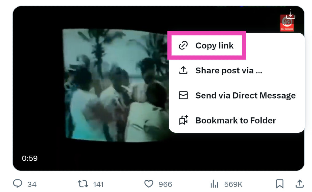 Step 4: Click on Copy Link.