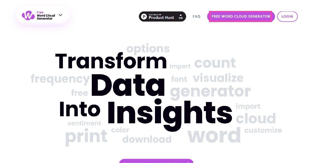 Step 2: Click on Free Word Cloud Generator at the top of the screen.