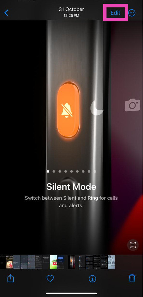 Step 2: Hit the Edit option at the top right section of the screen.