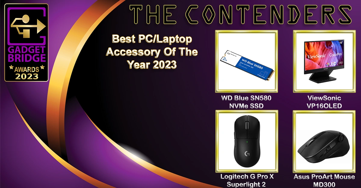 pc laptop accessory of the year 2023 gadget bridge awards 2023