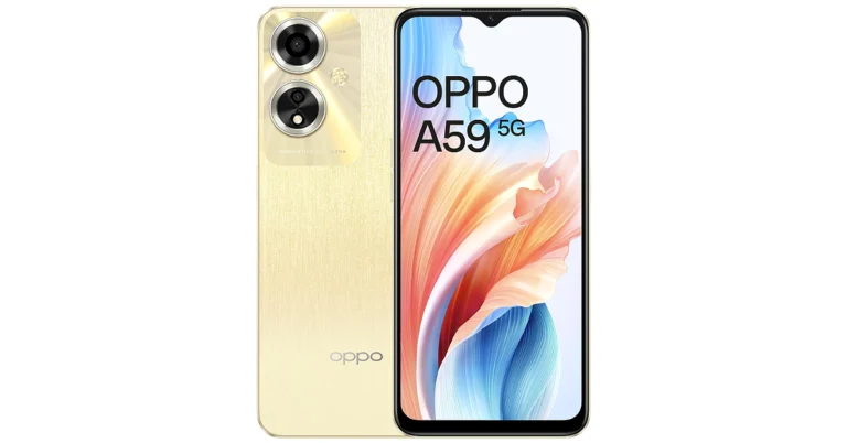 Oppo A59 5G with 5,000mAh battery and 33W SUPERVOOC flash charging launched in India