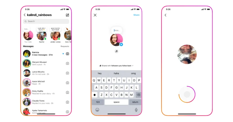Instagram now allows users to add short videos to Notes