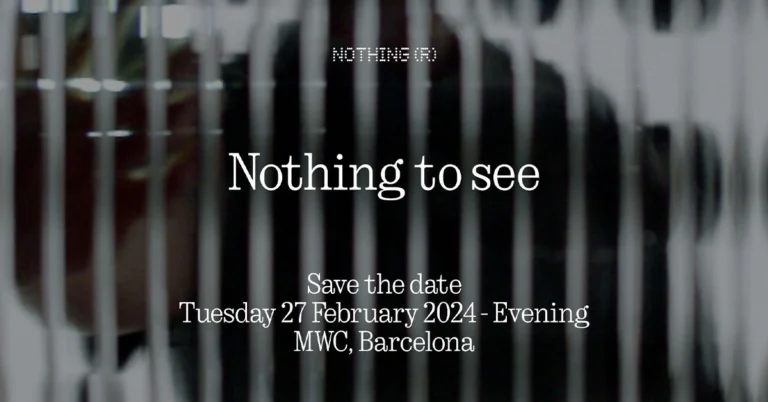 Nothing to host an event at MWC 2024, February 27 event scheduled