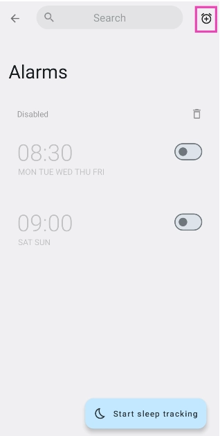 Step 4: Hit the clock icon at the top right corner of the screen. How to set an alarm on a Samsung smartphone? Top 2 Ways