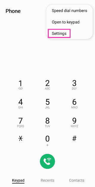 Step 2: Hit the ellipses at the top right corner of the screen and select Settings.