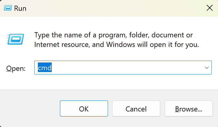 Step 2: Type ‘cmd’ and press Ctrl+Shift+Enter. Top 7 Ways to Run Command Prompt as an Administrator in Windows 11