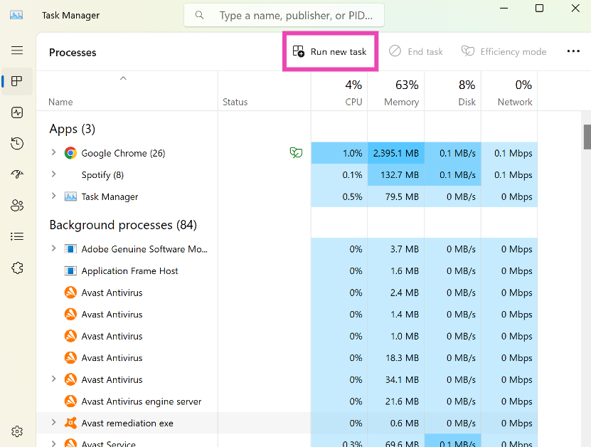 Step 3: Click on Run New Task. Top 7 Ways to Run Command Prompt as an Administrator in Windows 11