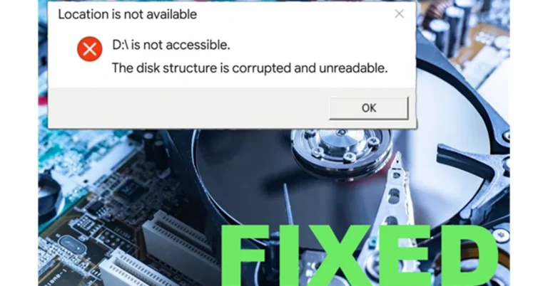 disk curruption fixed
