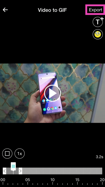 Step 4: Use the slider at the bottom to select the time range for the GIF. You can also choose to add a text or sticker. 6 Easy Ways to Create a GIF From Any YouTube Video