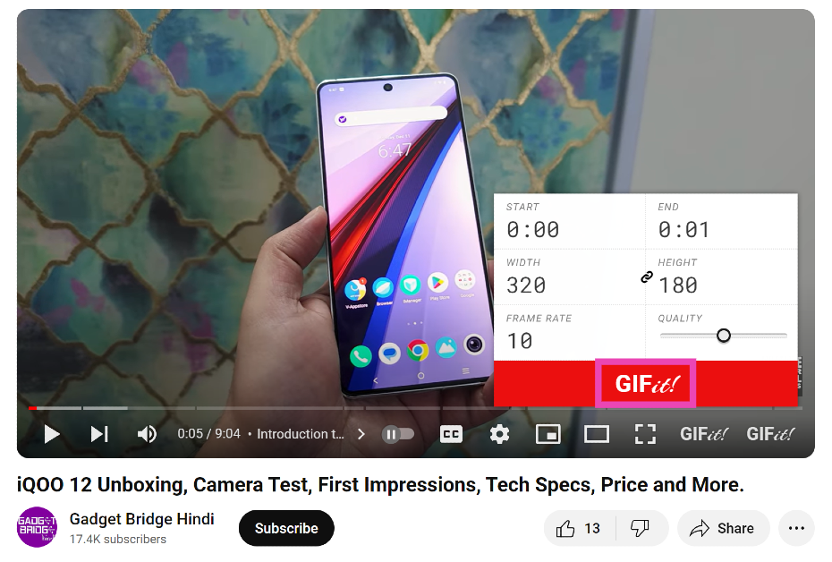 Step 5: Click the red GIFit! button once you’re done.