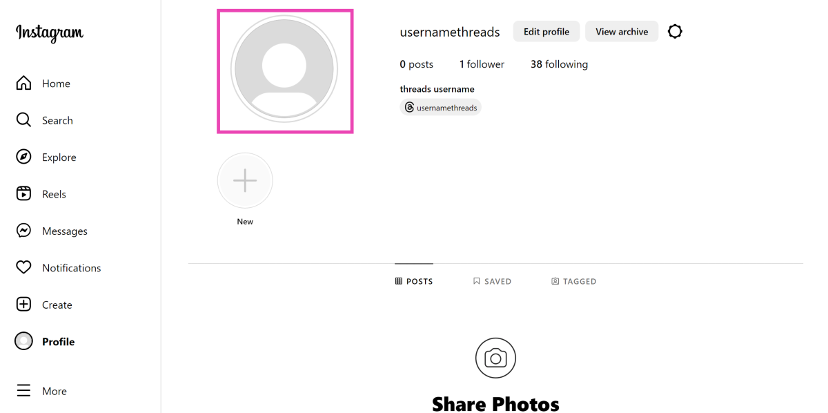 Step 3: Click on your profile picture to load the story.