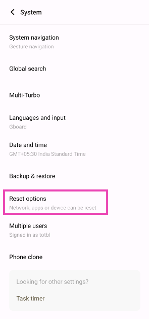Step 2: Tap on Reset options. How To Hard Reset or Factory Reset Vivo Smartphones?