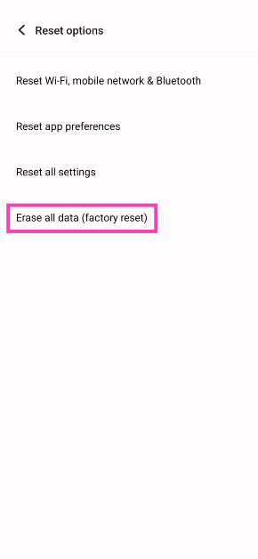 Step 3: Hit Erase all data (factory reset). How To Hard Reset or Factory Reset Vivo Smartphones?