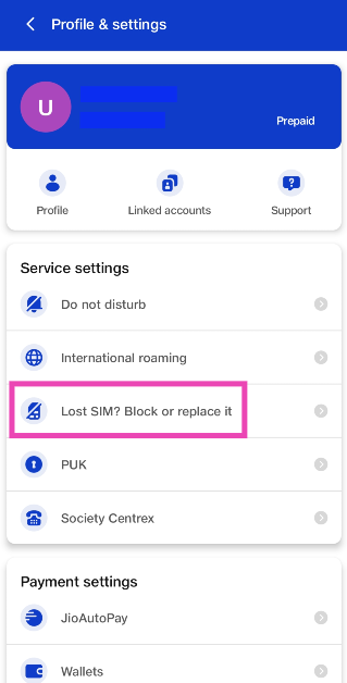Step 4: Tap on Lost SIM? Block or replace it. Best ways to block a JIO SIM easily?