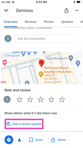 Step 4: Scroll down and select Add a photo update. Top 4 Ways to Add Videos or Photos to Any Location on Google Maps