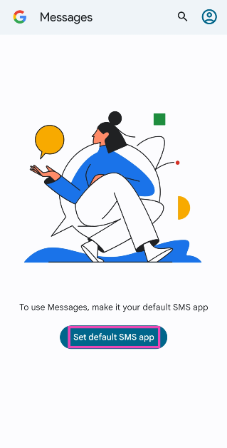 Step 1: Install the Google Messages app and set it as the default texting app on your phone.