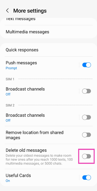 Step 4: Turn on the toggle switch for Delete old messages. Top 2 ways to delete OTPs automatically on your Android phone?
