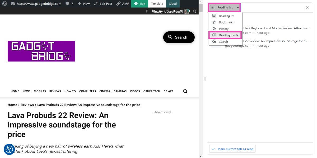 How to use Reading Mode?