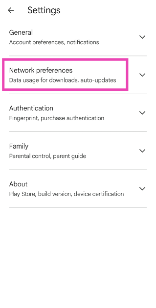 Step 4: Tap on Network preferences.