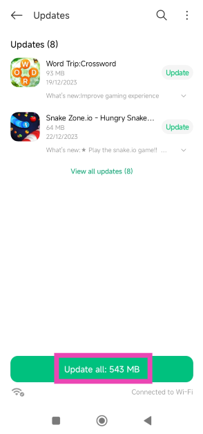 Step 4: Hit Update all. Top 8 Ways to Update an App on Android