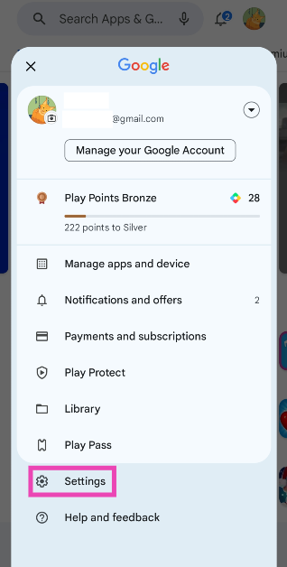 Step 3: Go to Settings.