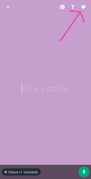 Step 4: Select a background colour by tapping the paint board icon at the top right corner of the screen.