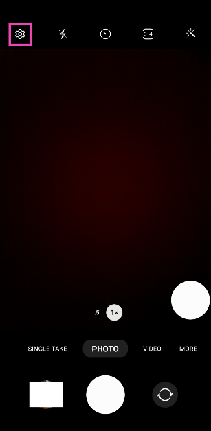 Step 2: Hit the gear icon at the top left corner of the screen.