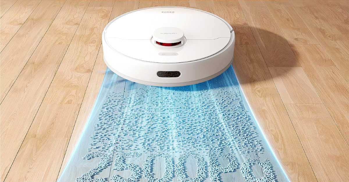 Dreame F9 Pro cleaning robot, U10 cordless vacuum, and H12 Core wet