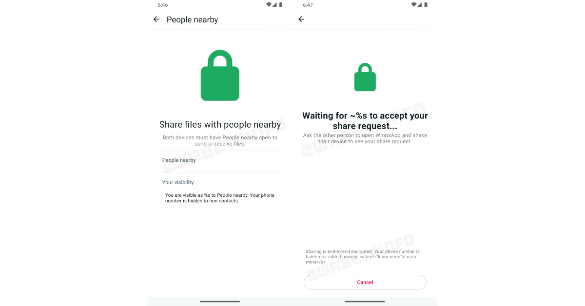 WhatsApp is working on a new file-sharing feature akin to Nearby Share