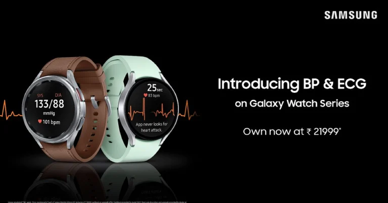 Samsung released BP and ECG monitoring on the Samsung Galaxy Watch 6 series and more models in India