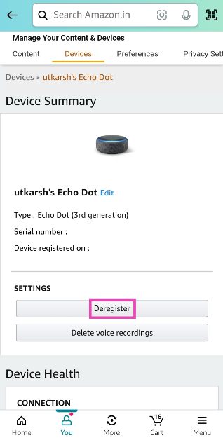 Step 7: Hit Deregister.
