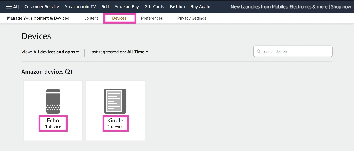 Step 6: Select the device you want to remove.