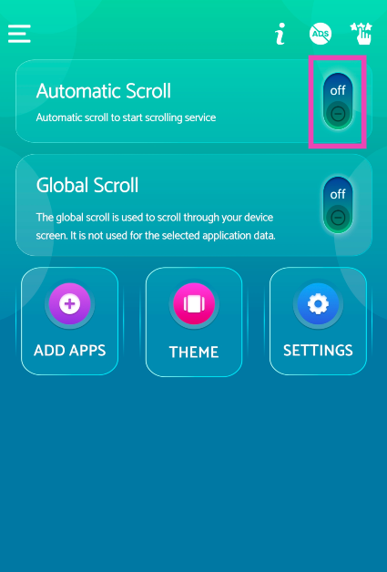 Step 3: Turn on the toggle switch for Automatic Scroll.