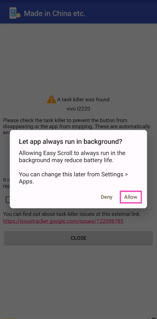 Step 2: Launch the app and allow it to run in the background.