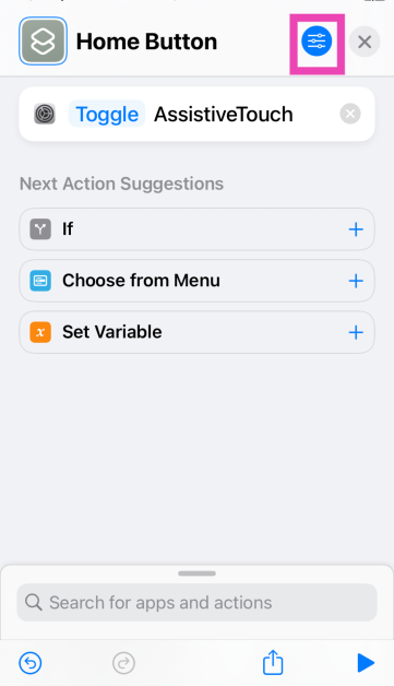 Step 6: Hit the blue menu icon.