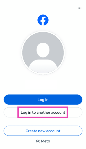 Step 4: Select Log in to another account.