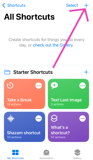 Step 1: Launch the Shortcuts app on your iPhone and hit the plus icon at the top right corner of the screen to create a new shortcut. Give it an appropriate name. Top 2 Ways to Turn On LED Flash Notifications on iPhone 15, 14, 13