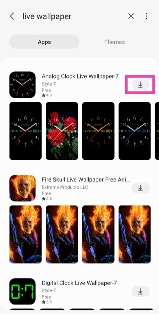 Step 1: Download a live wallpaper from the Galaxy Store.