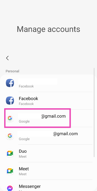 Step 3: Select your Google account.