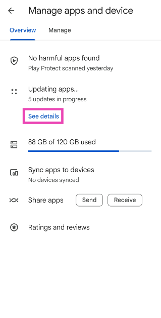 Step 3: Tap on Updates. App updates stuck on pending? Try these 7 fixes